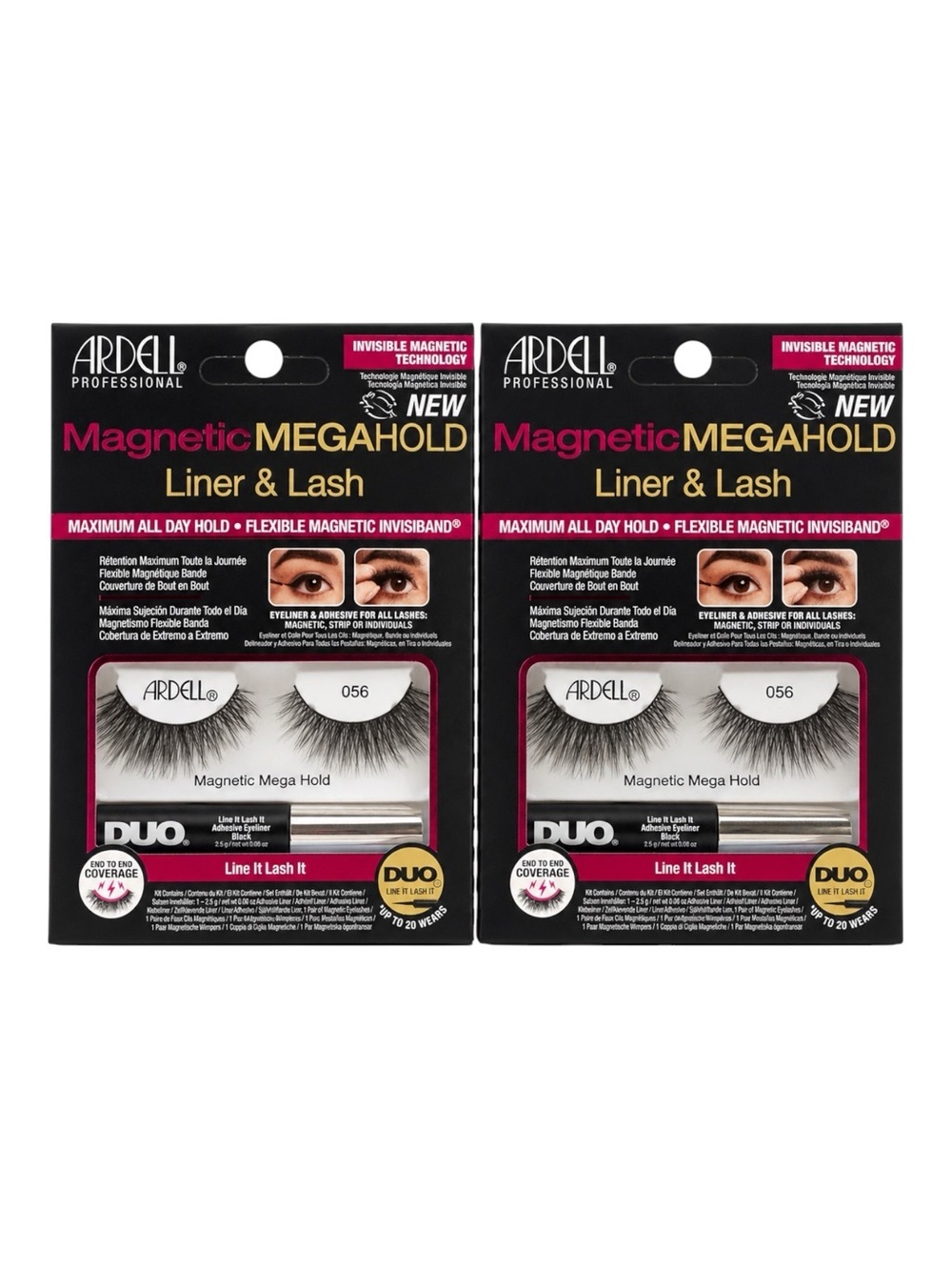 Ardell Magnetic MegaHold Liner & Lash Bundle Style 056 New Sealed 2 Pack